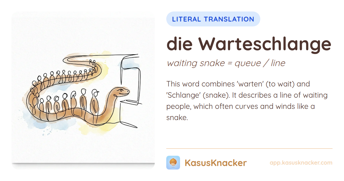 Snake Queue Overview die Warteschlange – waiting snake = queue / line | KasusKnacker